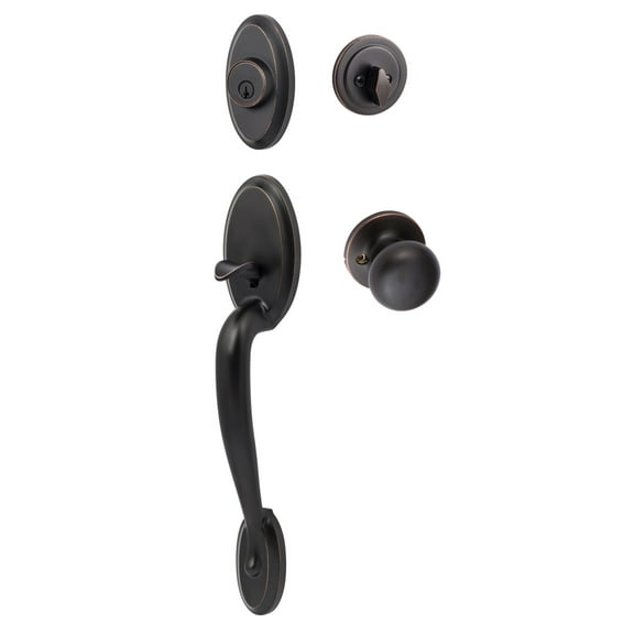 Sure-Loc An507-Du-Rd Aspen Sectional Single Cylinder Keyed Entry Handleset - Bronze