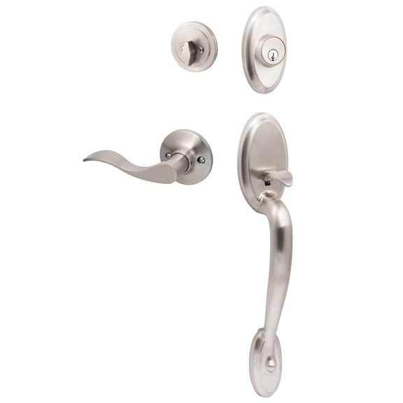 Sure-Loc AN507-SB LH 15 Aspen Left Handed Sectional Single Cylinder Keyed Entry Handleset