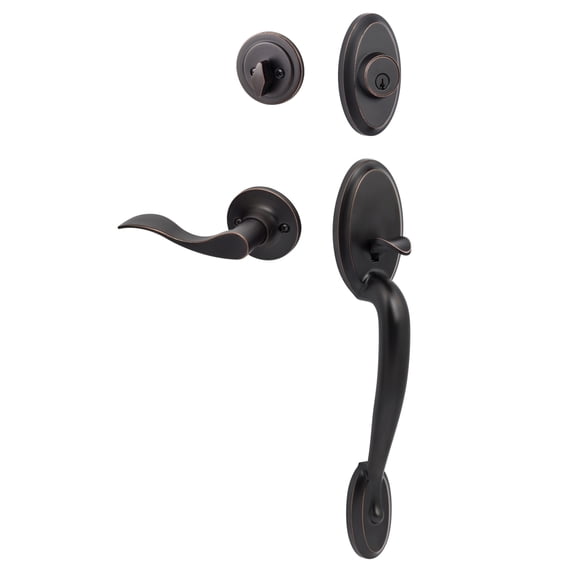 Sure-Loc An507-Sb Lh Aspen Left Handed Sectional Single Cylinder Keyed Entry Handleset -