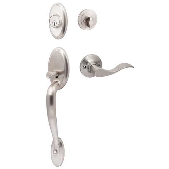 Sure-Loc An507-Sb Rh Aspen Right Handed Sectional Single Cylinder Keyed Entry Handleset -
