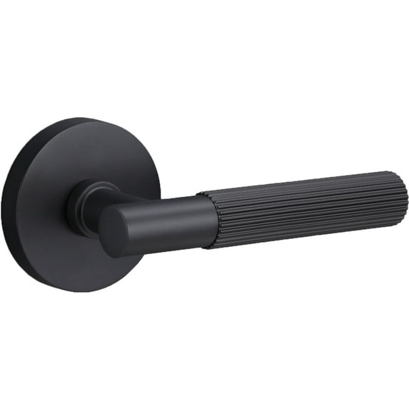 Sure-Loc AP101-RD FBL GRIP-SKN FBL Aspra Round Passage Door Lever Set - Black
