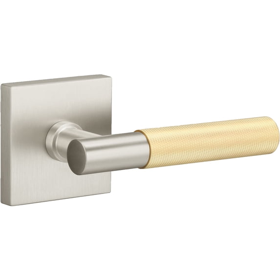 Sure-Loc AP101-SQ 15 GRIP-KN SB Aspra Square Passage Door Lever Set - Satin Nickel / Satin
