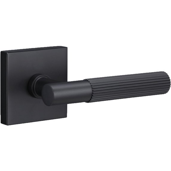 Sure-Loc AP101-SQ FBL GRIP-SKN FBL Aspra Square Passage Door Lever Set - Black