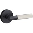 thumbnail image 1 of Sure-Loc AP102-RD FBL GRIP-KN 15 Aspra Round Privacy Door Lever Set - Flat Black / Satin, 1 of 7