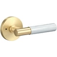 thumbnail image 1 of Sure-Loc Ap102-Rd Grip-Kn Aspra Round Privacy Door Lever Set - Satin Brass / Polished, 1 of 7