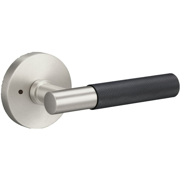 Sure-Loc Ap102-Rd Grip-Kn Aspra Round Privacy Door Lever Set - Satin Nickel / Flat Black