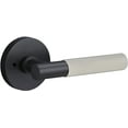 thumbnail image 1 of Sure-Loc AP102-RD FBL GRIP-SKN 15 Aspra Round Privacy Door Lever Set - Flat Black / Satin, 1 of 7