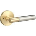 thumbnail image 1 of Sure-Loc Ap102-Rd Grip-Sm Aspra Round Privacy Door Lever Set - Satin Brass / Satin Nickel, 1 of 7