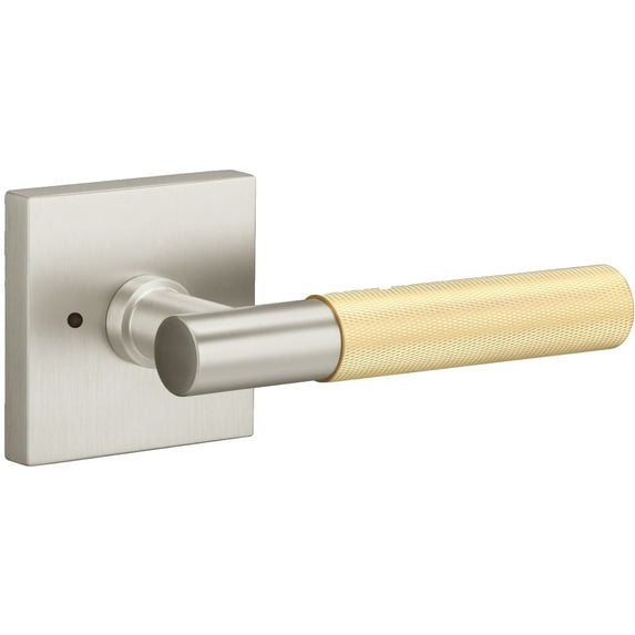 Sure-Loc Ap102-Sq Grip-Kn Aspra Square Privacy Door Lever Set - Satin Nickel / Satin Brass