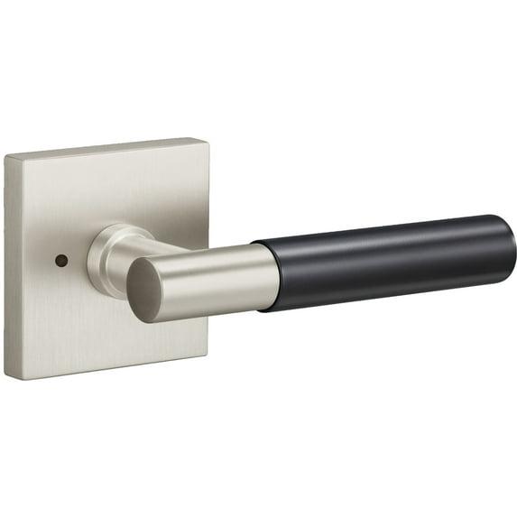 Sure-Loc Ap102-Sq Grip-Sm Aspra Square Privacy Door Lever Set - Satin Nickel / Flat Black