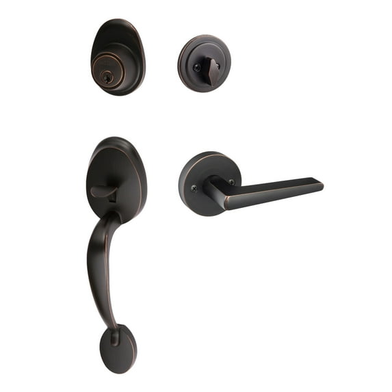 Sure-Loc AT507-BS-RD 11P Alta Sectional Single Cylinder Keyed Entry Handleset - Bronze
