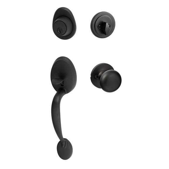 Sure-Loc At507-Du-Rd Alta Sectional Single Cylinder Keyed Entry Handleset - Black