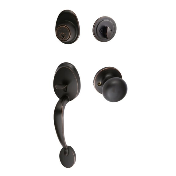 Sure-Loc AT507-DU-RD 11P Alta Sectional Single Cylinder Keyed Entry Handleset - Bronze