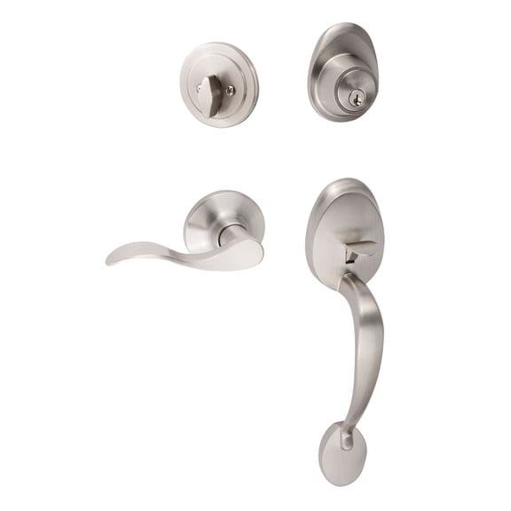 Sure-Loc At507-Sb Lh Alta Left Handed Sectional Single Cylinder Keyed Entry Handleset -