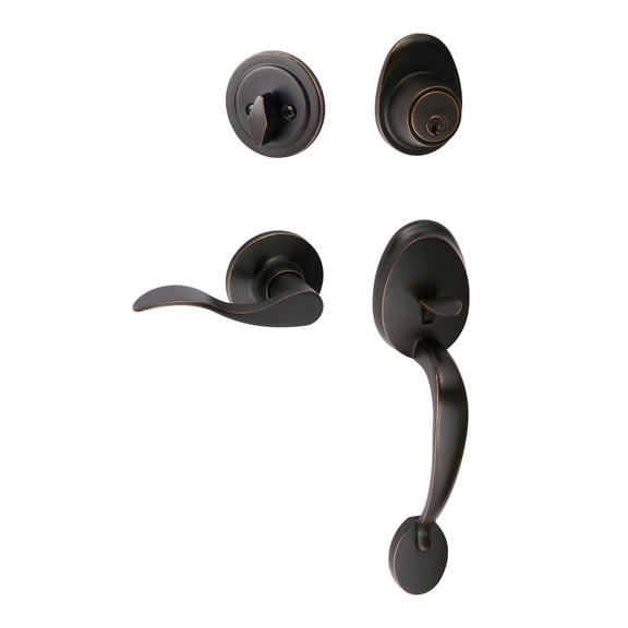 Sure-Loc At507-Sb Lh Alta Left Handed Sectional Single Cylinder Keyed Entry Handleset -