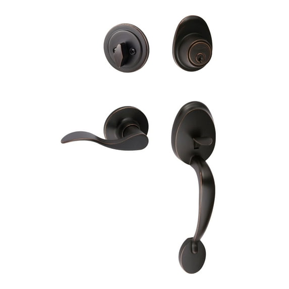 Sure-Loc AT507-SB LH 11P Alta Left Handed Sectional Single Cylinder Keyed Entry Handleset