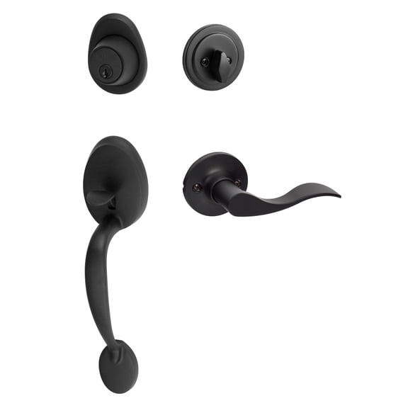 Sure-Loc AT507-SB RH FBL Alta Right Handed Sectional Single Cylinder Keyed Entry Handleset