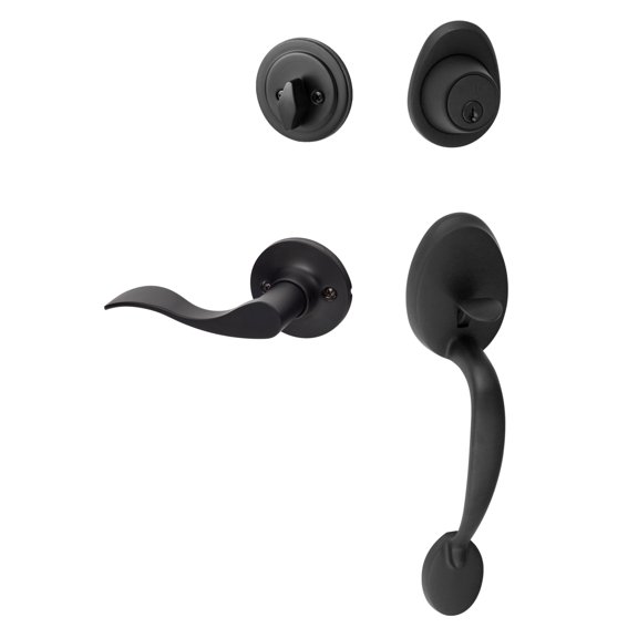 Sure-Loc AT507-SB LH FBL Alta Left Handed Sectional Single Cylinder Keyed Entry Handleset