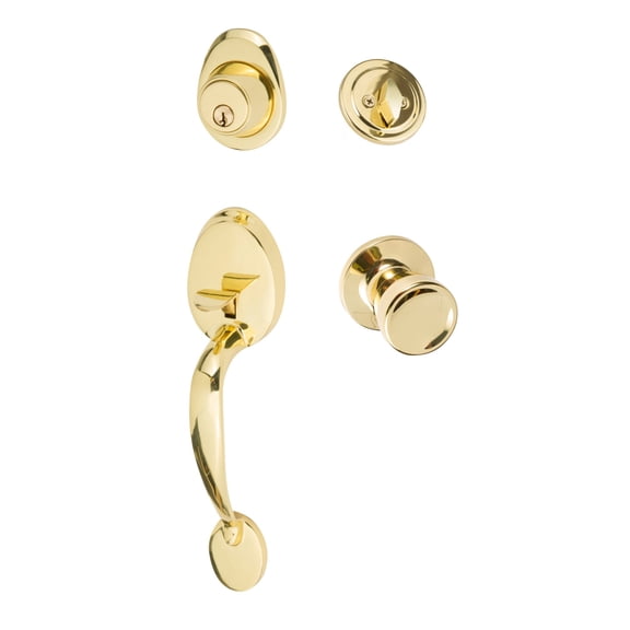 Sure-Loc At507-Tl Alta Sectional Single Cylinder Keyed Entry Handleset - Brass