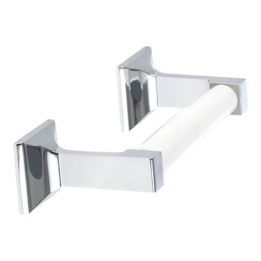 Polished Chrome Wall Mounted Two Post Toilet Paper Holder