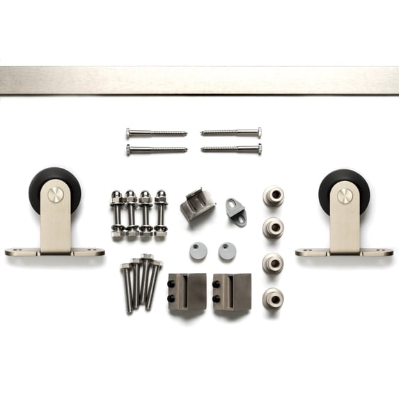 Sure-Loc Barn-2Kit96 96" Barn Door Track And Hardware Set - Nickel