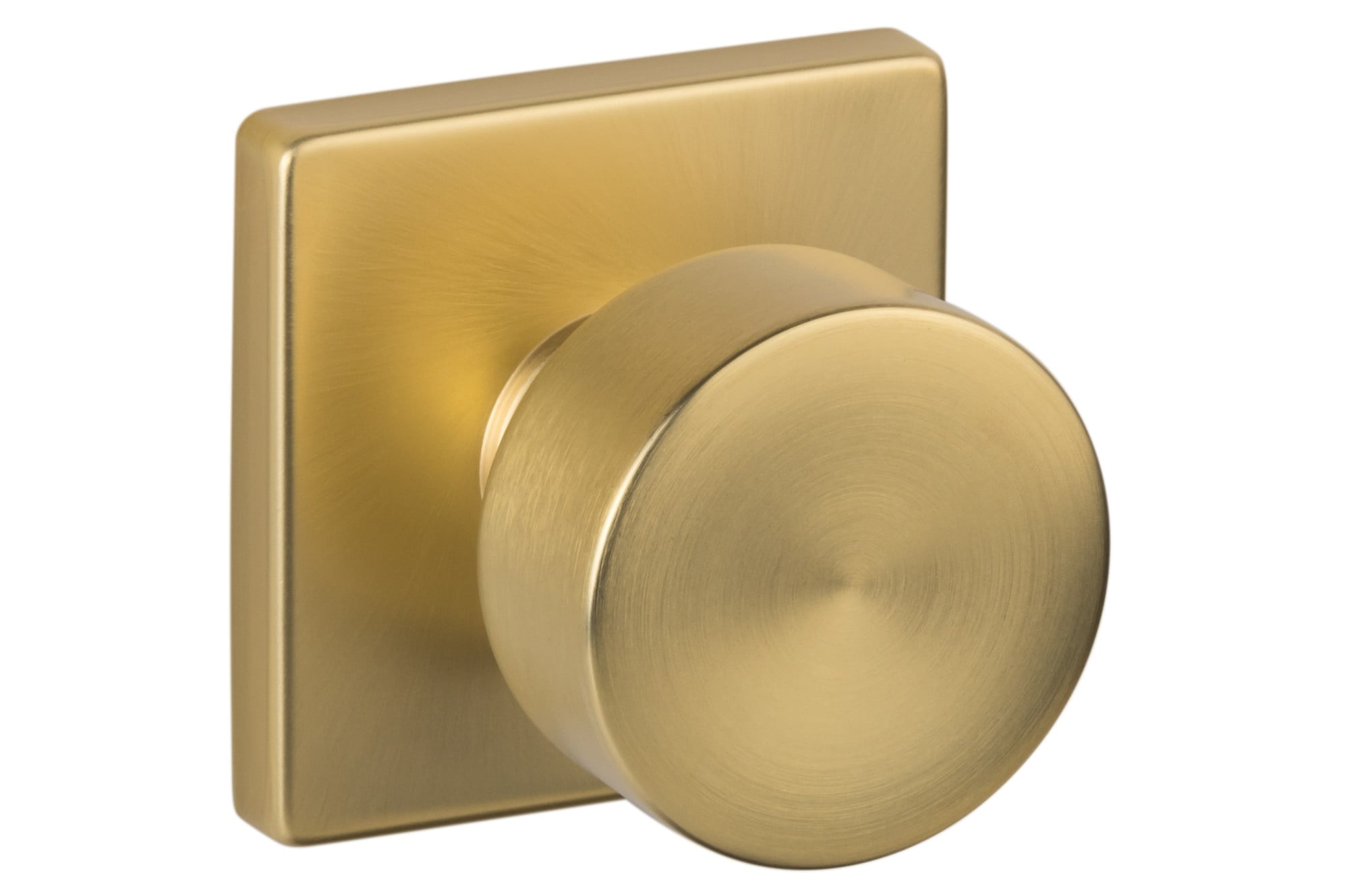 Sure-Loc BG100-SQ SB Bergen Non-Turning One-Sided Dummy Door Knob - Brass
