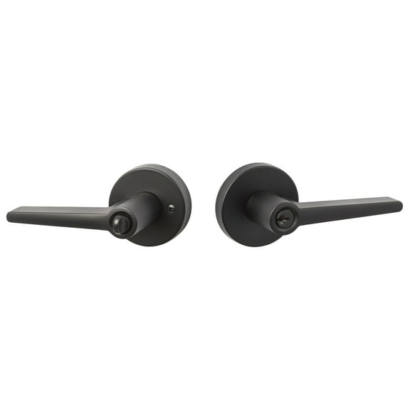 Sure-Loc BS107-RD FBL Basel Single Cylinder Keyed Entry Door Lever Set - Black