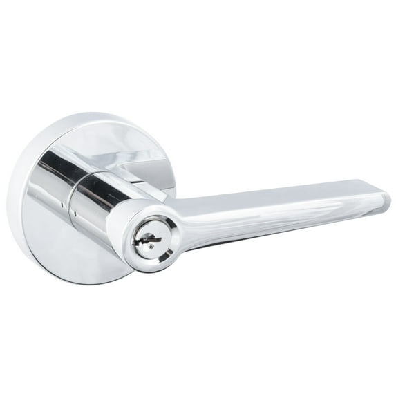Sure-Loc BS107-RD 26 Basel Single Cylinder Keyed Entry Door Lever Set - Chrome