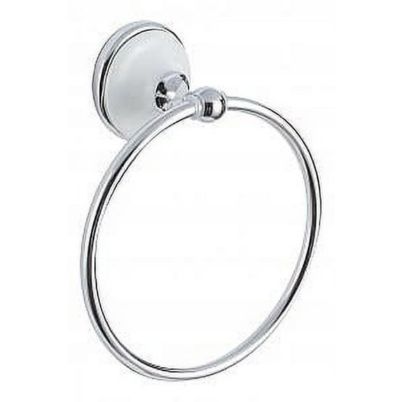 Sure-Loc Bt-Tr1 Brighton 7" Wall Mounted Towel Ring - Polished Chrome / White Porcelain