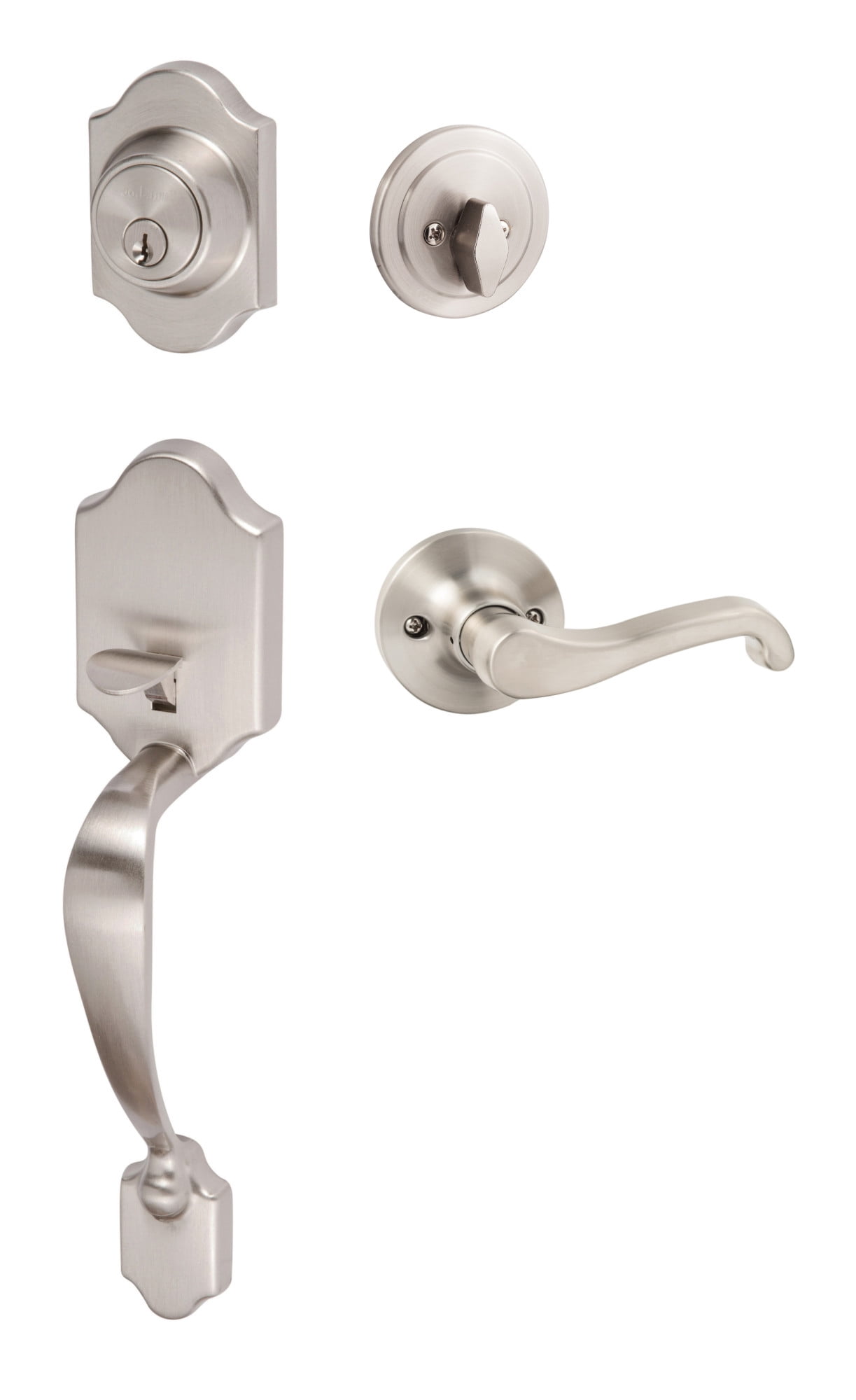 Sure-Loc Hardware Sandstone Vintage Bronze Single-Cylinder Keyed Entrance Leverset with Deadbolt, Left-Handed Sure-Loc Hardware Sandstone Vintage Bronze Single-Cylinder Keyed Entrance Leverset with Deadbolt, Left-Handed
