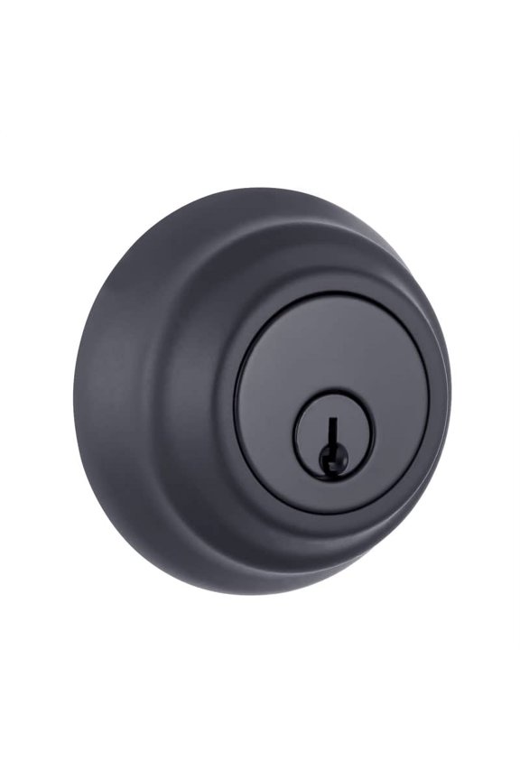 DB201-EG FBL Solid Brass Single Cylinder Keyed Entry Deadbolt - Black