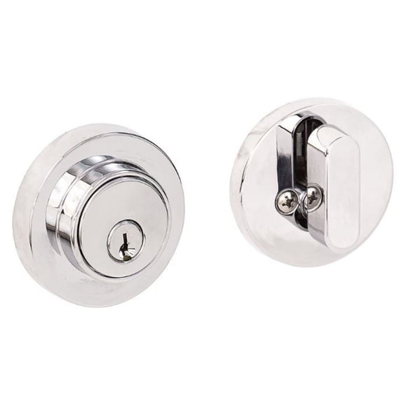 Sure-Loc Db201-Md Modern Solid Brass Single Cylinder Keyed Entry Deadbolt - Chrome