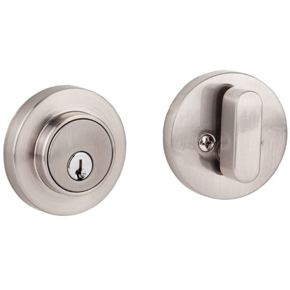 Sure-Loc Db201-Md Modern Solid Brass Single Cylinder Keyed Entry Deadbolt - Nickel