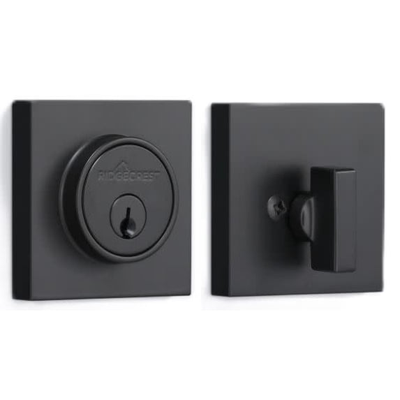 Sure-Loc DB201-MTN FBL Mountain Solid Brass Single Cylinder Keyed Entry Deadbolt - Black