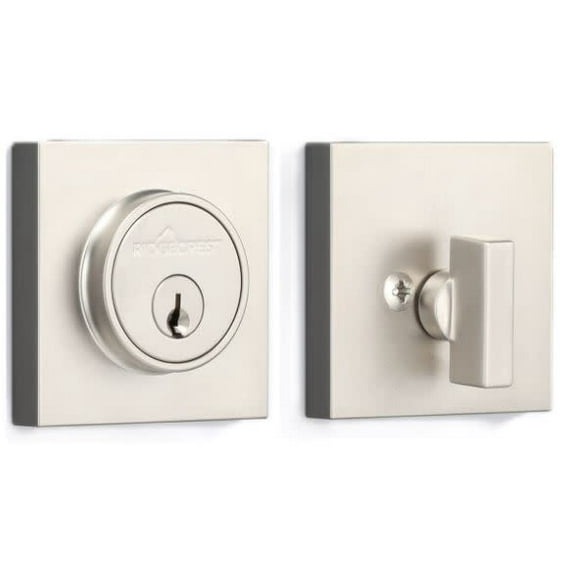 Sure-Loc Db201-Mtn Mountain Solid Brass Single Cylinder Keyed Entry Deadbolt - Nickel