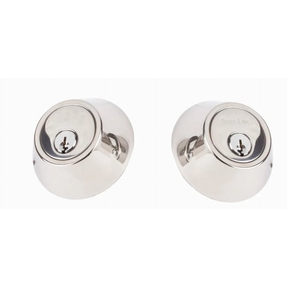 Sure-Loc Db202 Solid Brass Double Cylinder Keyed Entry Deadbolt - Chrome
