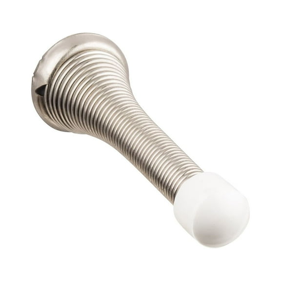 Sure-Loc Ds3 3-1/8" Long Baseboard Mounted Spring Stop Door Stop - Nickel