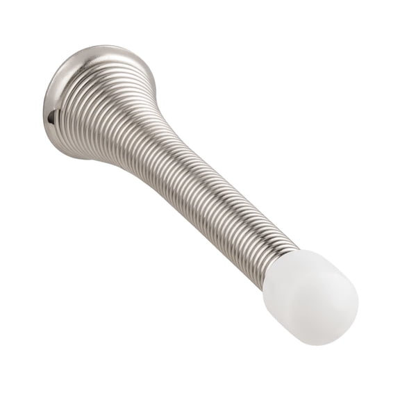 Sure-Loc Ds4 3-3/4" Long Baseboard Mounted Spring Stop Door Stop - Nickel