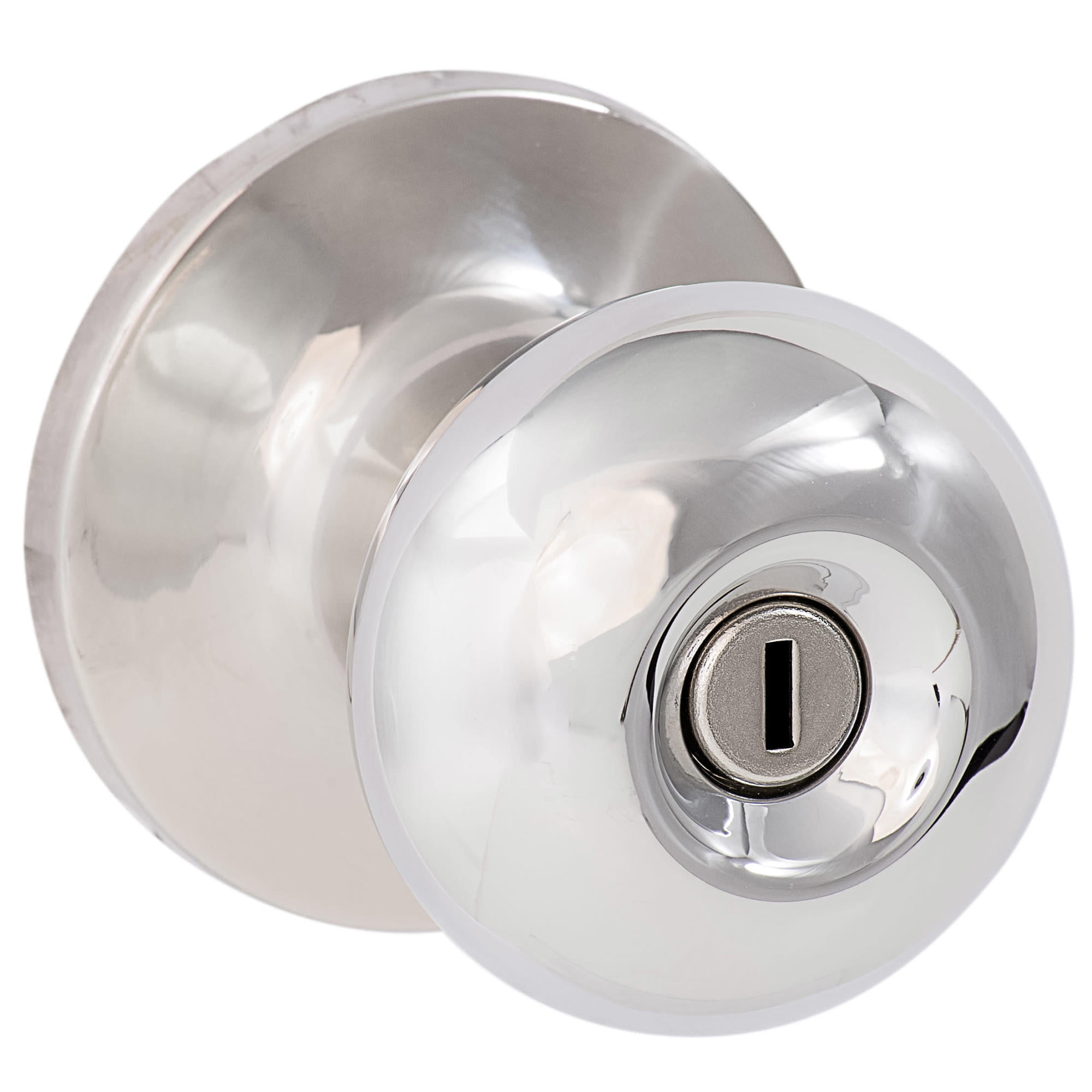 Sure-loc  Mushroom-shaped Privacy Door Knob (2 Complete Sets) Clear/Silver Chrome Finish