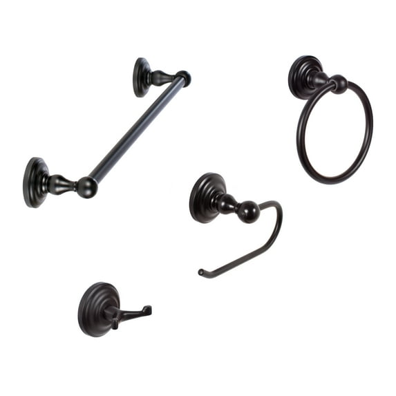 Sure-Loc Bl-Set-Ph1 Boulder 4 Piece Bathroom Package - Black