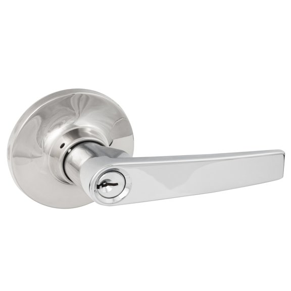 Sure-Loc CD107 26 Cedar Single Cylinder Keyed Entry Door Lever Set - Chrome