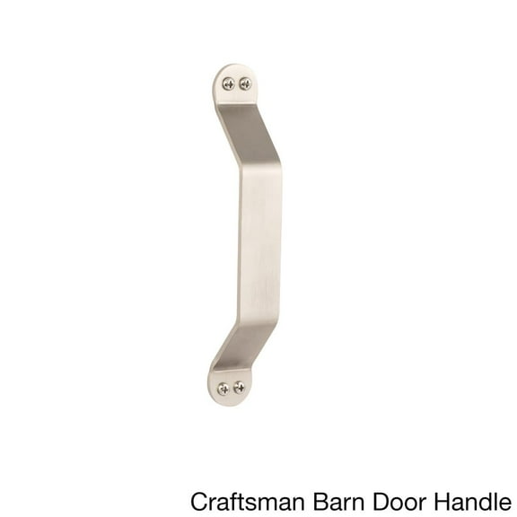 Sure-Loc Hardware, Inc. Barn Door Track System with Strap Roller 15 Craftsman Barn Door Handle - Satin Nickel - 8"