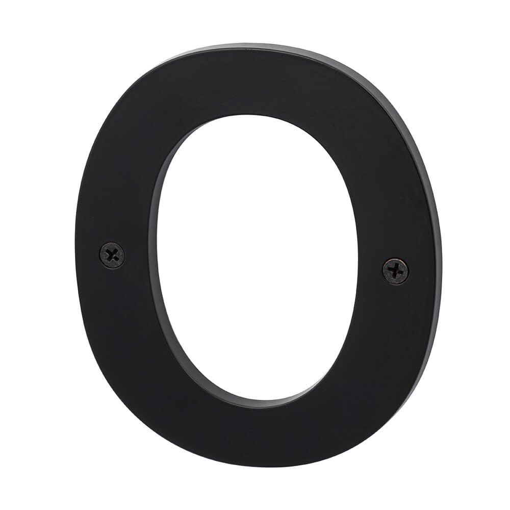 Sure-Loc Hn5-0 5"" Tall Satin Zinc Nickel House Number 0 - Black