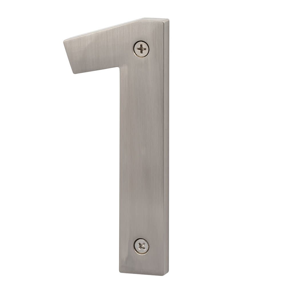 Sure-Loc Hn5-1 5"" Tall Satin Zinc Nickel House Number 1 - Nickel