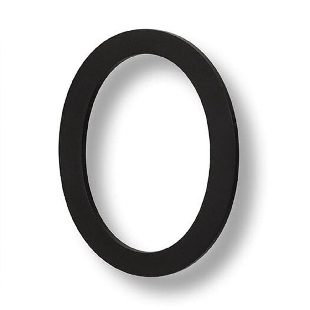 Sure-Loc Hnf6-0 6"" Tall Brushed Aluminum Floating House Number 0 - Black