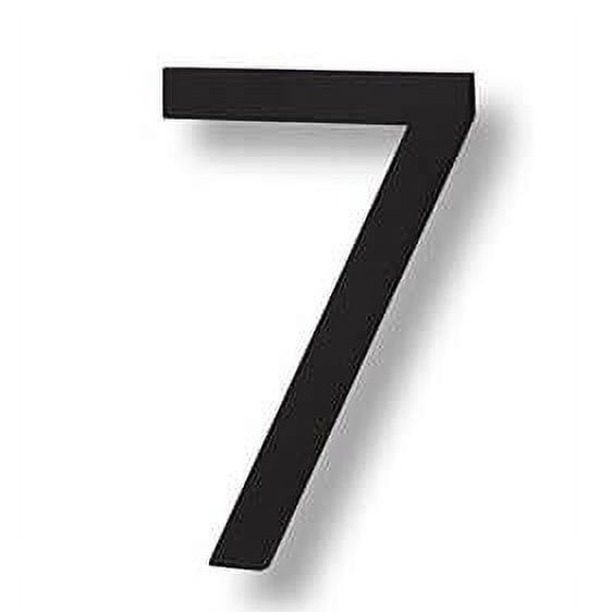 Sure-Loc Hnf6-7 6"" Tall Brushed Aluminum Floating House Number 7 - Black