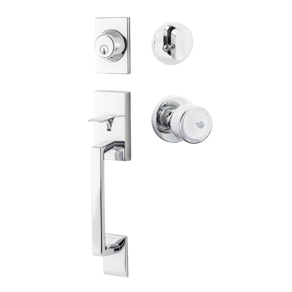 Sure-Loc KN507-R-BG-RD 26 Koln Sectional Single Cylinder Keyed Entry Handleset - Chrome