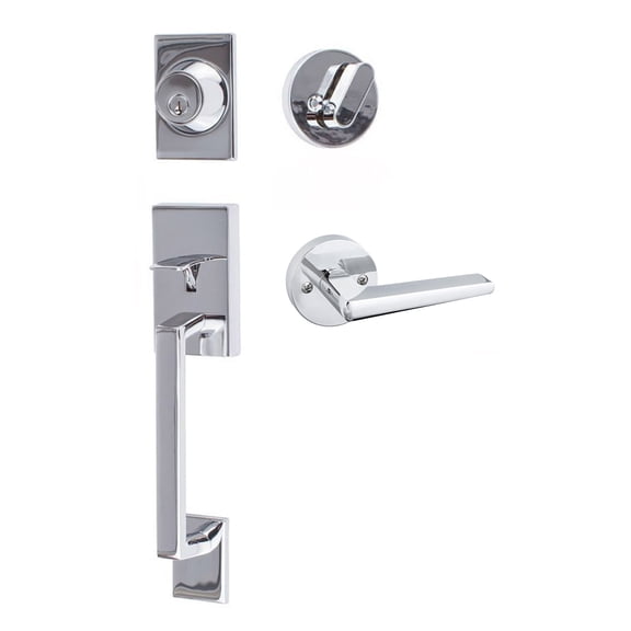 Sure-Loc KN507-R-BS-RD 26 Koln Sectional Single Cylinder Keyed Entry Handleset - Chrome