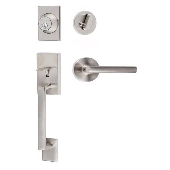 Sure-Loc KN507-R-JU 15 Koln Sectional Single Cylinder Keyed Entry Handleset - Nickel