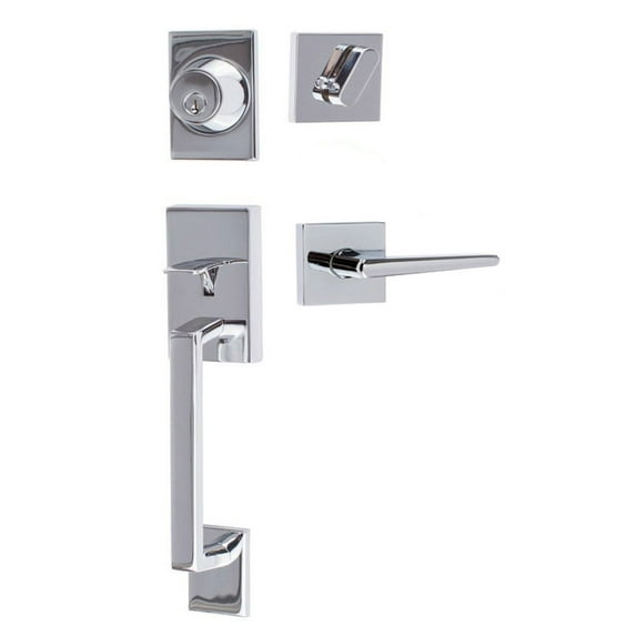 Sure-Loc Kn507-S-Bs-Sq Koln Sectional Single Cylinder Keyed Entry Handleset - Chrome